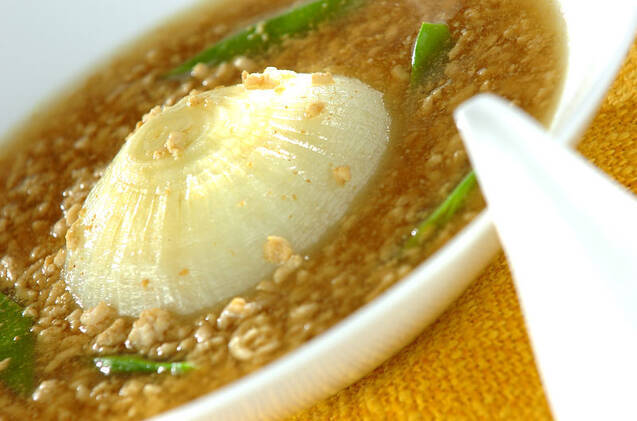 新玉ネギの和風カレーあんかけ