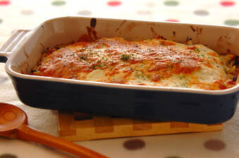 エビとホタテの白みそ仕立て豆腐クリームグラタン