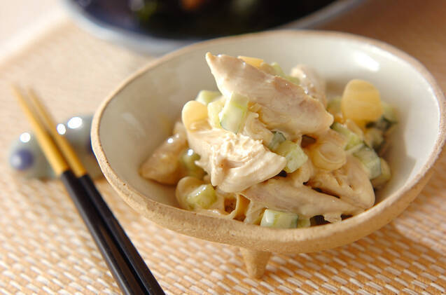 ささ身とらっきょうのマヨ和え