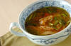 キムチのみそスープの作り方の手順