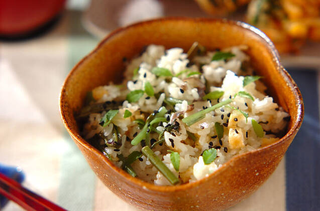 春の山菜おこわ