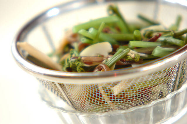 春の山菜おこわの作り方の手順2