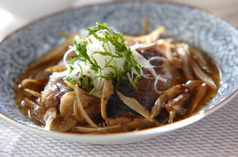 アジとゴボウの香味煮