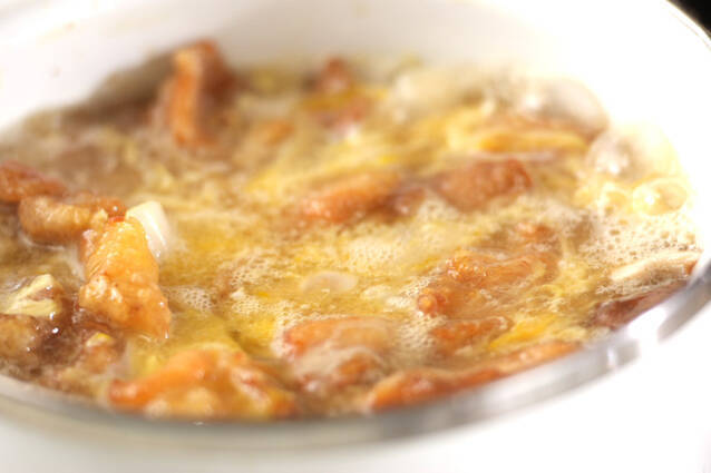 鶏唐の卵とじの作り方の手順10