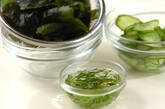 アジとキュウリの酢の物の下準備1