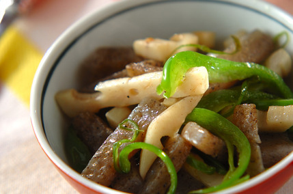 レンコンとコンニャクのソテー