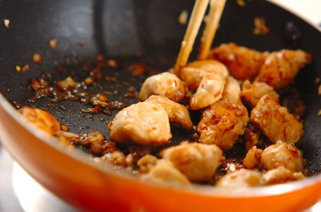 鶏ささ身の甘辛炒めの作り方の手順3