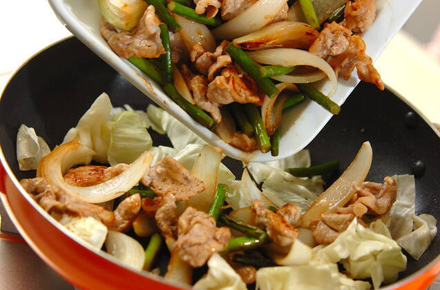 豚肉とキャベツのピリ辛炒めの作り方の手順7
