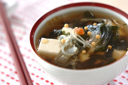 梅と春雨のスープ