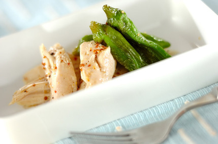 ささ身とシシトウのマリネ