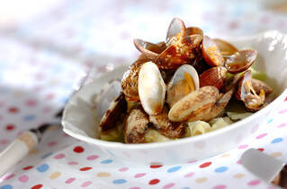 アサリとキャベツの酒蒸し