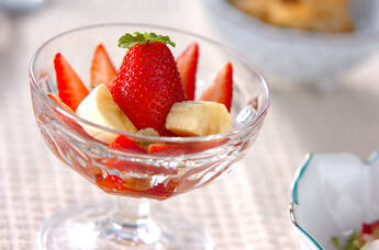 フルーツのメープルがけ