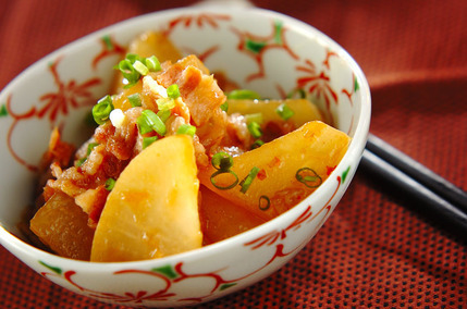 大根と豚肉のピリ辛煮