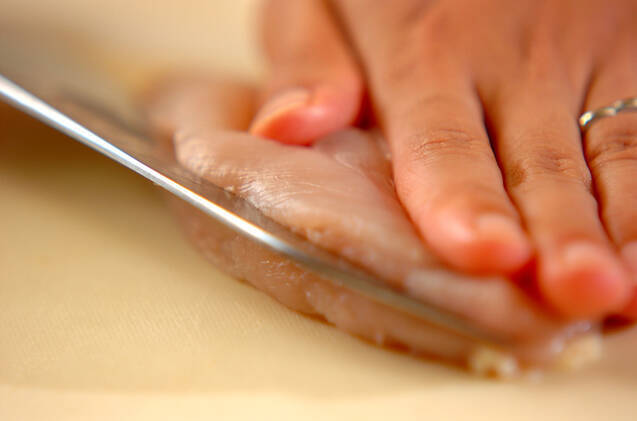 ささ身のダブルチーズ揚げの作り方の手順1