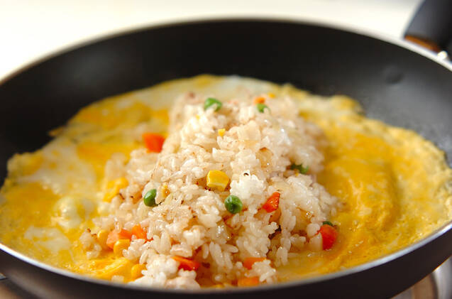 カレーチーズがけオムライスの作り方の手順6