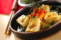 豆腐ステーキキムチのせ