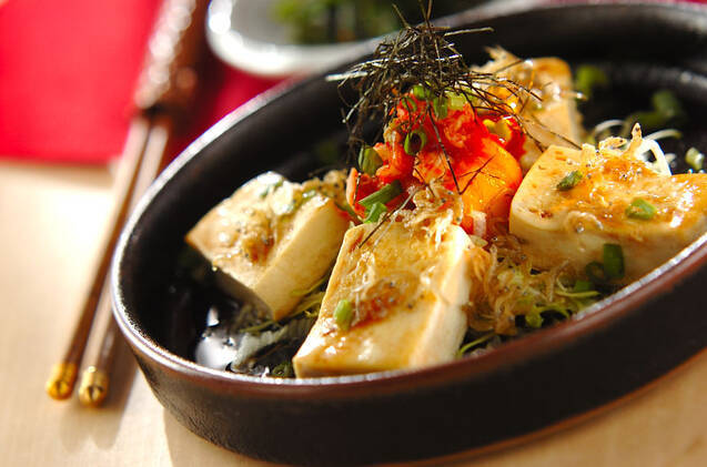 豆腐ステーキキムチのせ