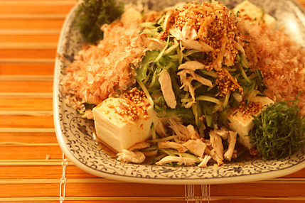 冷奴の夏サラダのっけ