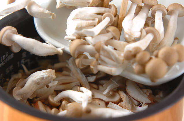 キノコの炊き込みご飯の作り方の手順10