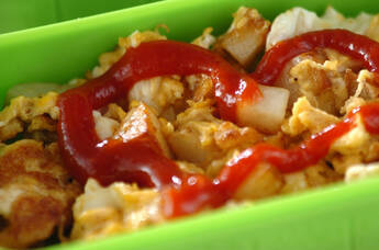 ジャガイモと卵の炒め物