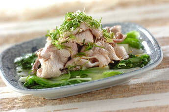 しろ菜と豚肉の夏おかず