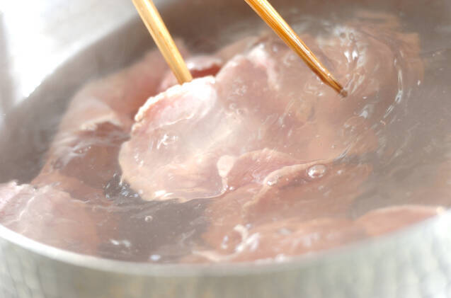 しろ菜と豚肉の夏おかずの作り方の手順2