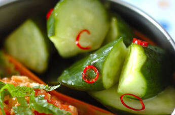 キュウリの甘酢