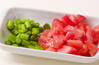 トマトと桜エビ混ぜ素麺の作り方の手順2