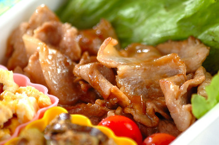 薄切り豚肉のママレード炒め