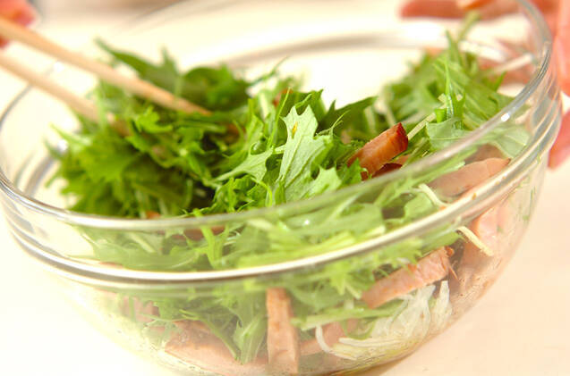 焼豚と水菜のサラダの作り方の手順5