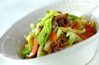 春キャベツと牛肉のシャッキリ炒め