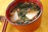ワカメと豆腐のみそ汁の作り方の手順