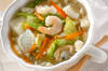 レタスと豆腐の中華スープの作り方の手順