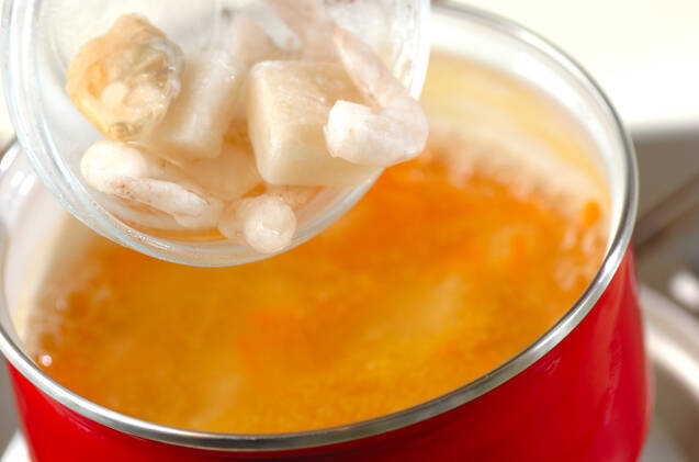 レタスと豆腐の中華スープの作り方の手順4