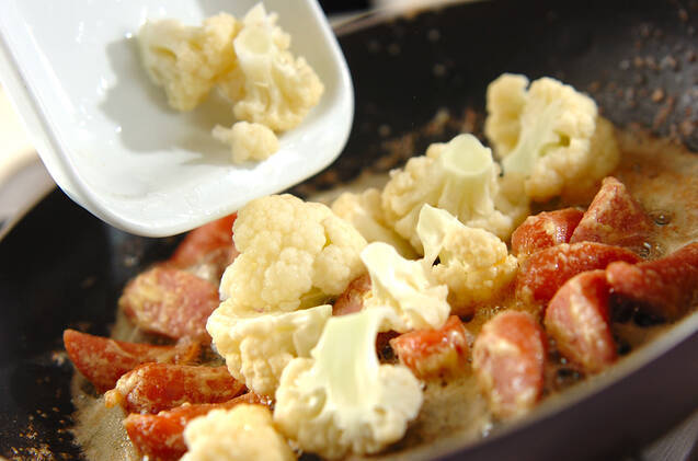 カリフラワーのマヨ炒めの作り方の手順4