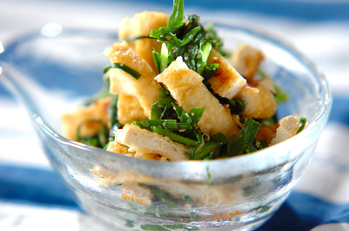 ニラと油揚げのナムル