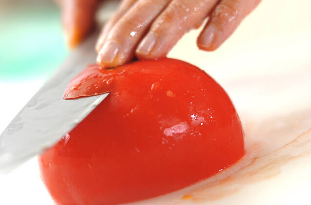 トマトのコーンマヨ焼きの作り方の手順1
