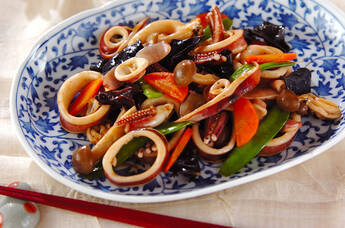 イカのオイスター炒め