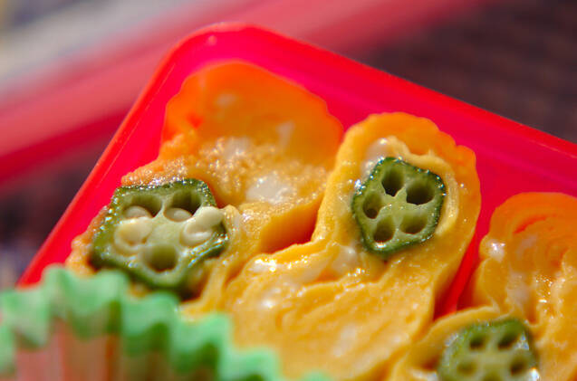 オクラの卵焼き