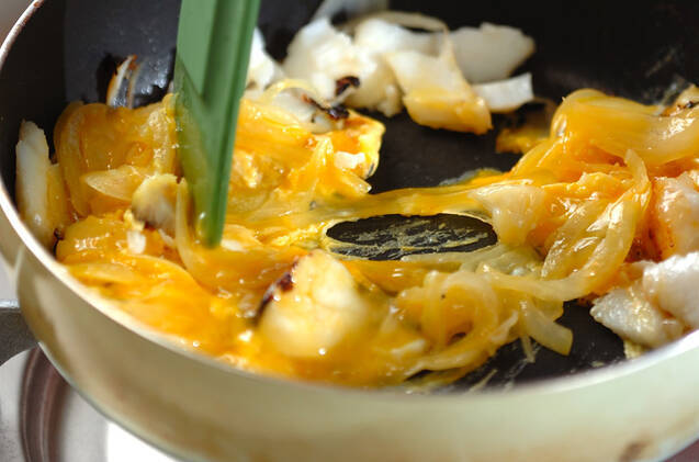 白身魚のスクランブルエッグの作り方の手順3