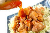 揚げ鶏の甘酢あんかけの作り方4