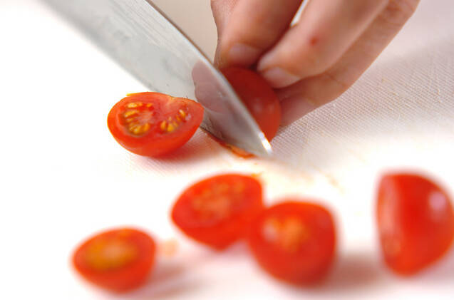 プチトマトサラダの作り方の手順1