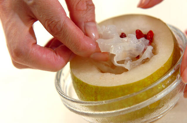 梨と白キクラゲのデザートの作り方の手順4