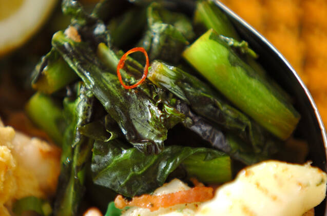 小松菜の甘辛炒め