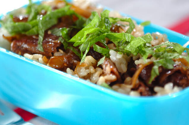 牛肉とゴボウの混ぜ寿司