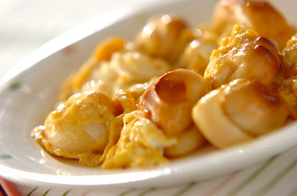 フワフワ卵と麩の炒め物