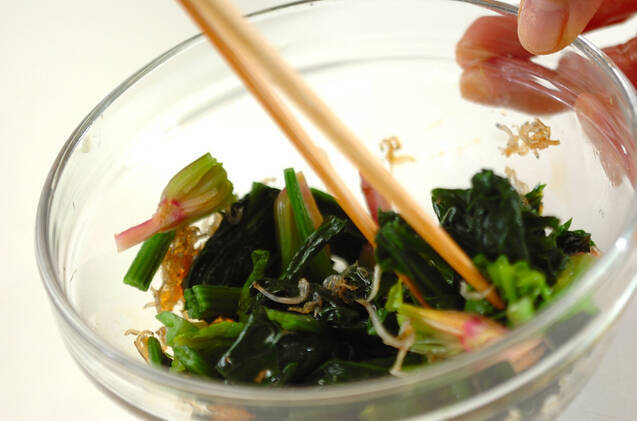 ホウレン草のジャコ和えの作り方の手順2