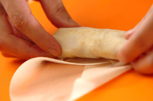 カレー風味のポテト春巻きの作り方の手順5