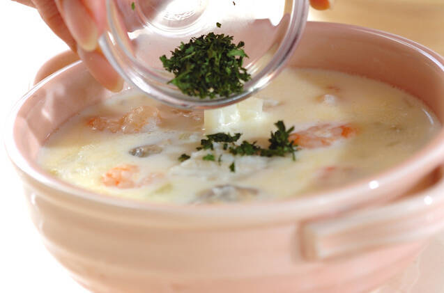 シーフードクリームスープの作り方の手順4
