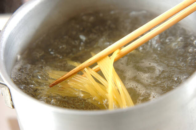 牛ゴボウの和風パスタの作り方の手順3